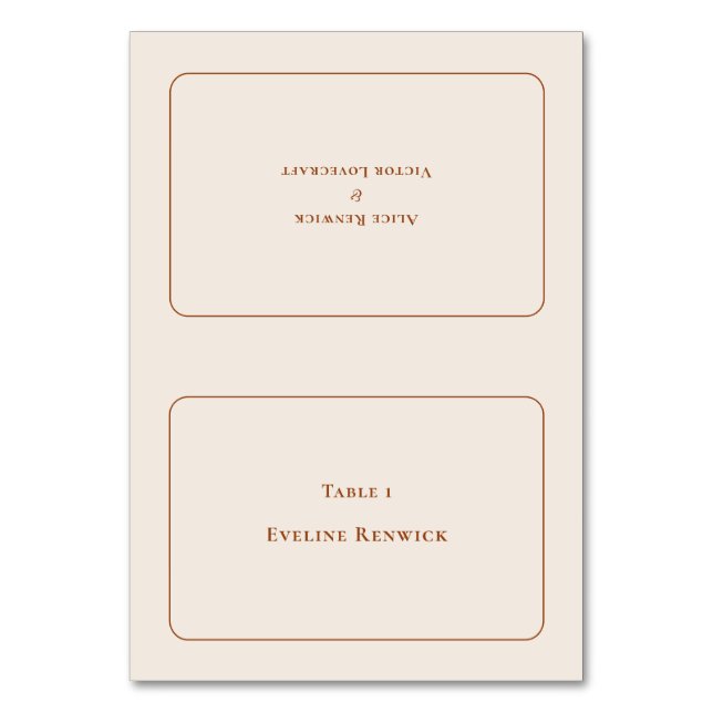 Carte de Mariage pliable Boho Ivoire simple (Par défaut)