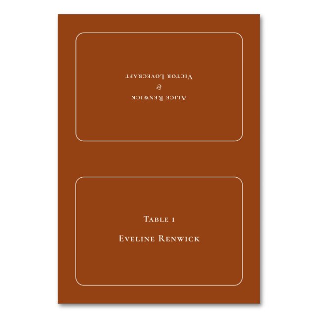 Carte de Mariage pliable Boho Terracotta simple (Par défaut)