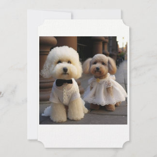 Carte de mariage pour amateur de chiens