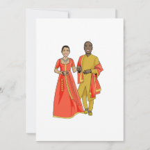 Carte de mariage pour homme noir et femme indienne