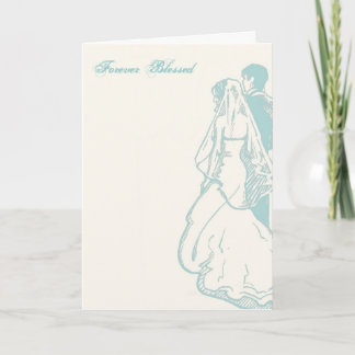 Carte de mariage "pour toujours bénie"