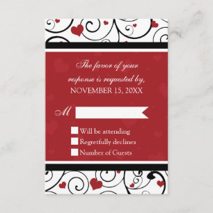 Carte de Mariage RSVP pour la Saint-Valentin