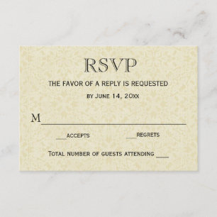 Carte de mariage RSVP / Traditionnelle Mary Joseph