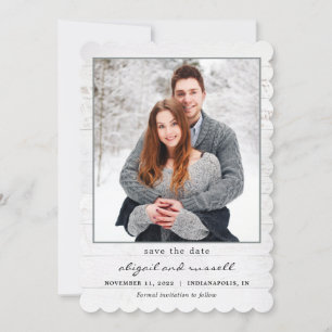 Carte de mariage rustique chic avec photo pour ann