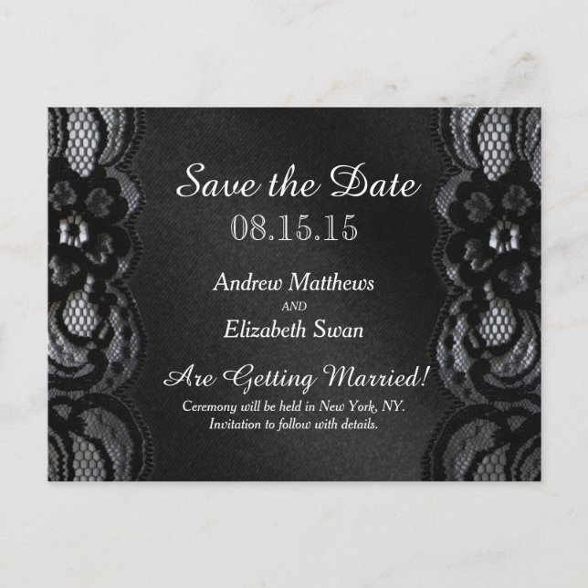 Carte de mariage 'Sauver la date' (Devant)