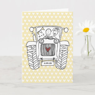 Carte de mariage Tractor Country
