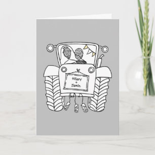 Carte de mariage Tractor Country