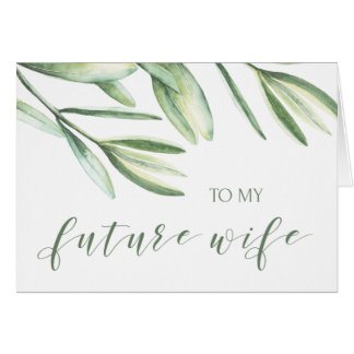 Carte de mariage tropicale de future épouse de