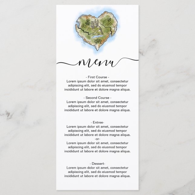 Carte de mariage unique illustrée de destination v (Devant)