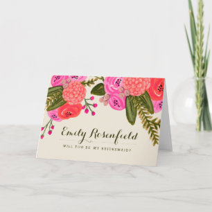 Carte de mariage vintage Garden