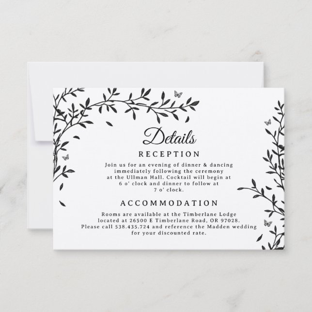 Carte de Mariage Woodland Charm (Devant)