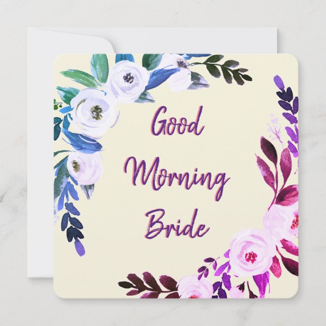 Carte de mariée du bon matin (Devant)