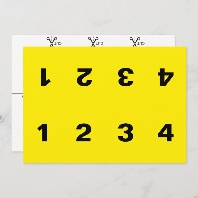 Carte de marqueur de la scène de crime (Devant / Derrière)