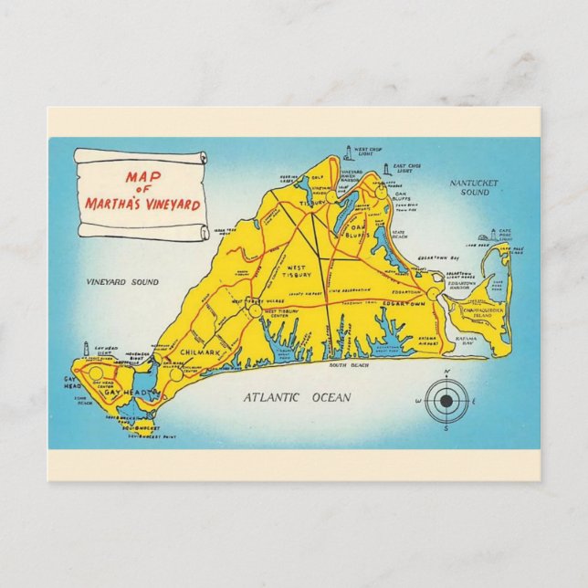 Carte de Martha's Vineyard  (Devant)