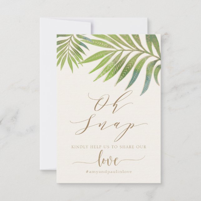 Carte de médias sociaux pour un mariage d'été sple (Devant)