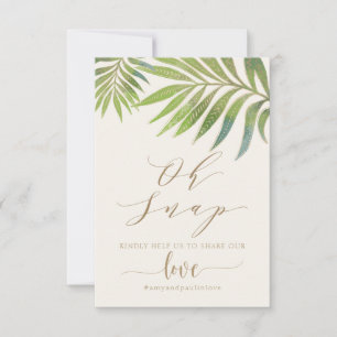 Carte de médias sociaux pour un mariage d'été sple