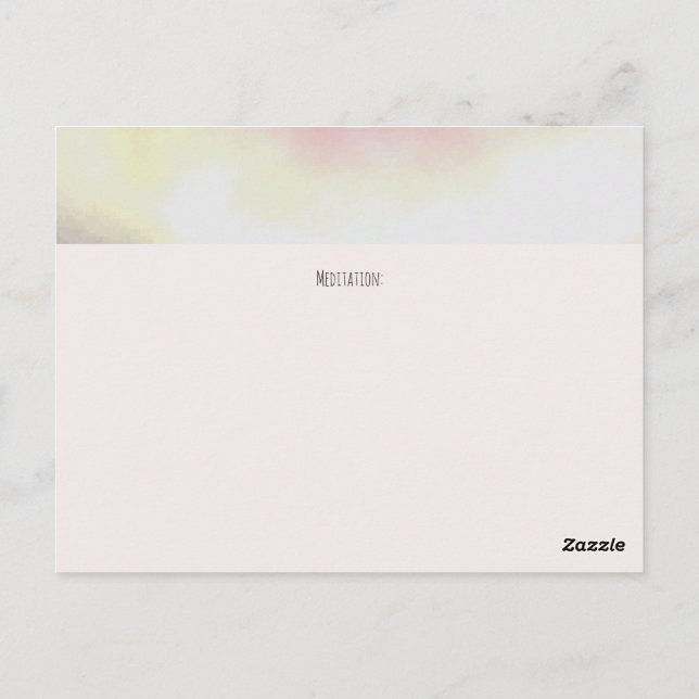 Carte de méditation - COLLECTE "Paix, Be Still" (Dos)