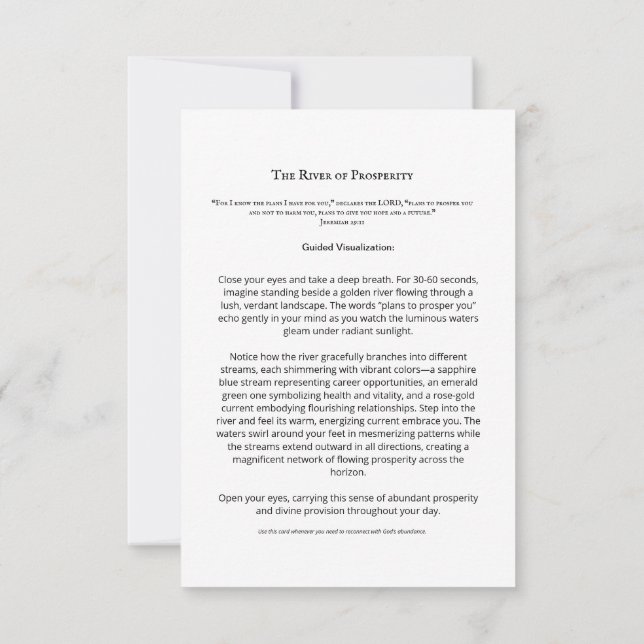 Carte de méditation River of Prosperity | Christia (Dos)