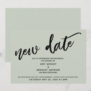 Carte de mémoire de mise à jour Mariage reportée p