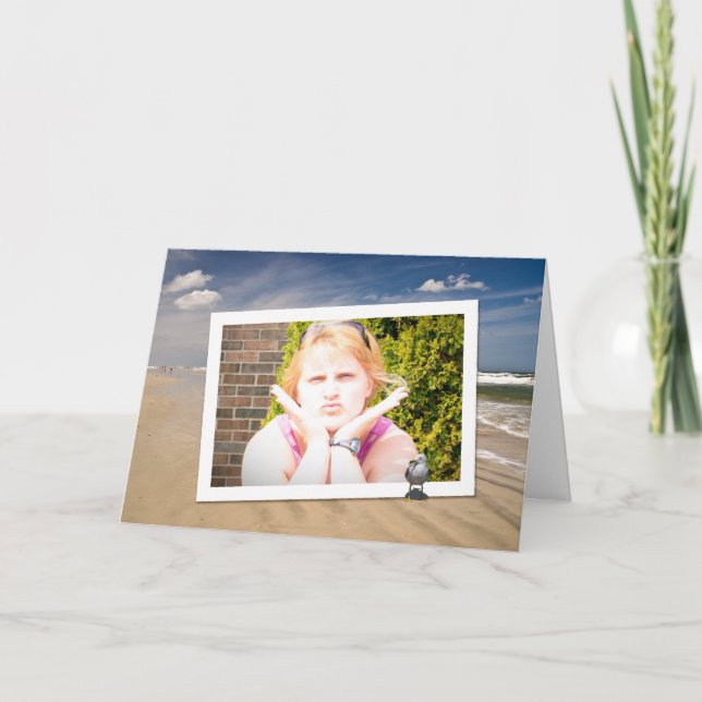 Carte de mémoire photo pour vacances à la plage (Devant)