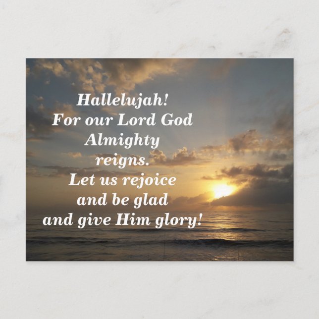 Carte de mémorisation de verset biblique Apocalyps (Devant)