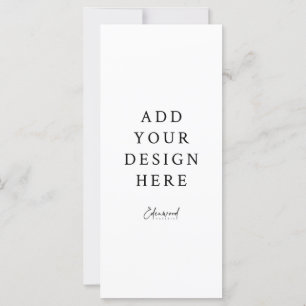 Carte de menu 4x9 pouces