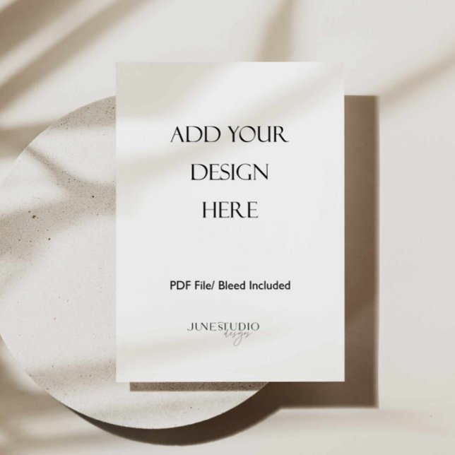 Carte de menu 5x7" Impression recto seul (5x7 inches menu card printing, 5x7 inches card print, invitation printing, wedding menu printing)