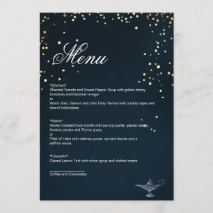 CARTE DE MENU ALADDIN