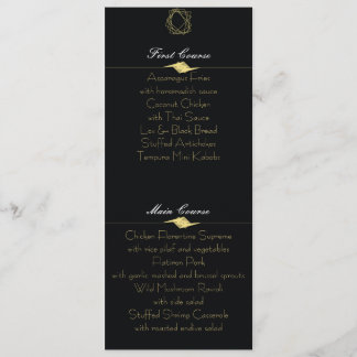 Carte de menu Black & Gold