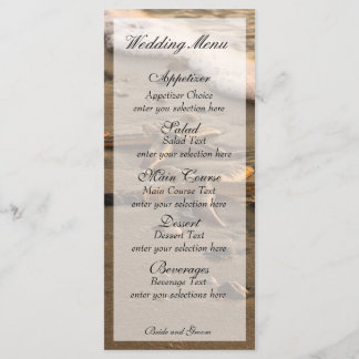 Carte de menu côtier deux étoiles