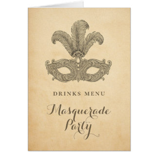 Carte de menu de boissons et cocktails pour soirée