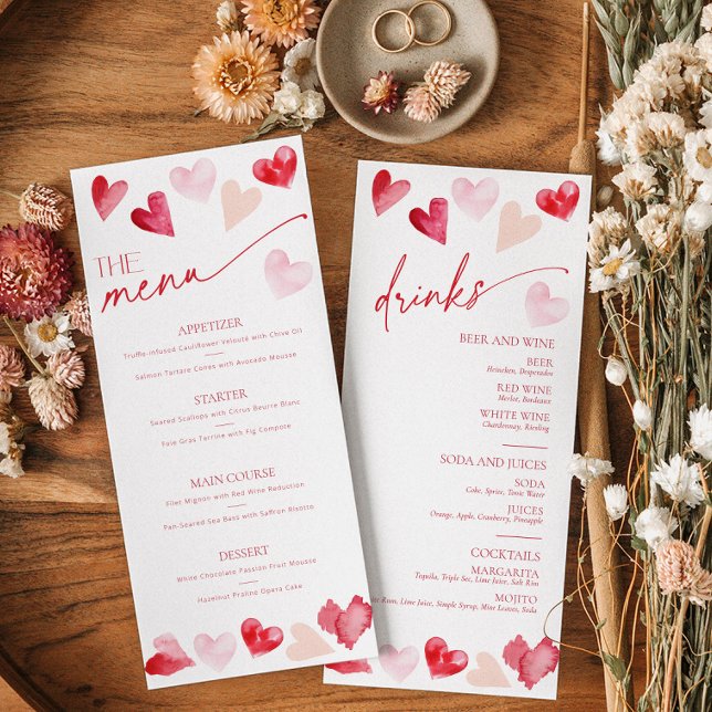 Carte de menu de la Saint-Valentin pour Hearts Foo (Créateur téléchargé)