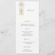 Carte de menu de mariage élégante et luxueuse, Réc