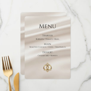 Carte de menu de mariage élégante Moderne et abs