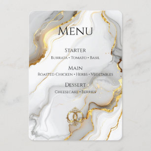 Carte de menu de mariage élégante Moderne et abs