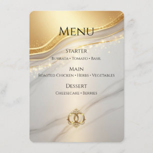 Carte de menu de mariage élégante Moderne et abs