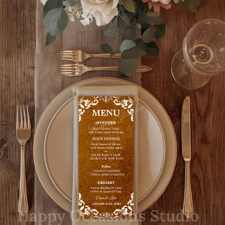 Carte de Menu de Mariage Mexicain Rustique
