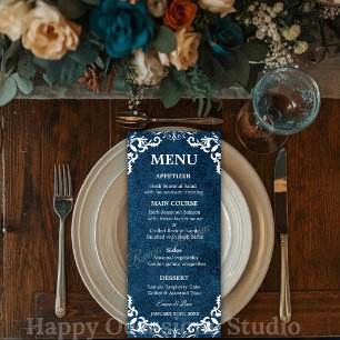 Carte de Menu de Mariage Mexicain Rustique