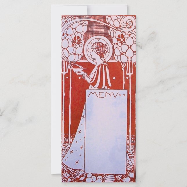 CARTE DE MENU DE RESTAURANT L (Devant)