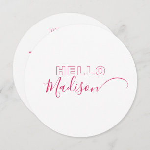 Carte de menu de type Gras de contour rose avec no