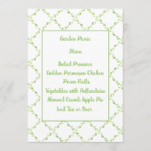 Carte de menu Délicat Roses Roses Roses Roses et T