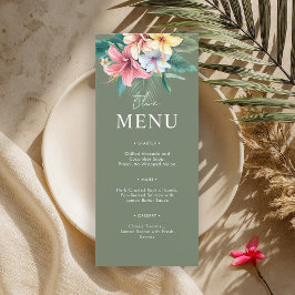 Carte de menu Destination Hibiscus Tropical Mariag