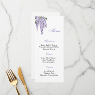 Carte de menu floral