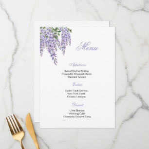 Carte de menu florale