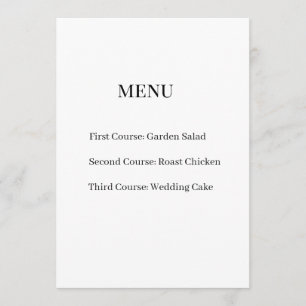 Carte de Menu Gothique de l'Académie Sombre Vintag