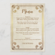 CARTE DE MENU MARIAGE CINDERELLA