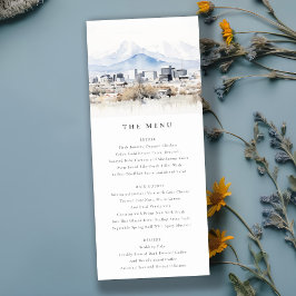 Carte de menu Mariage d'aquarelle Salt Lake City U