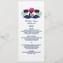 Carte de menu Mariage floral