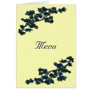 Carte de menu Mariage Floral Deco personnalisable