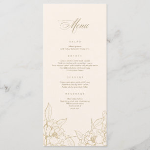 carte de menu Mariage ivoirienne à la floraison d'